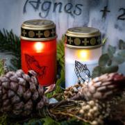 STERNTALER LED-gravljus, vitt, höjd 12 cm, IP44, batteri