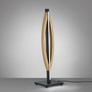 Quitani LED-bordslampa Kiera, ek/svart matt