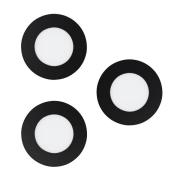 EGLO connect Smart LED-inbyggnadslampa Fueva-Z, svart, 3-pack