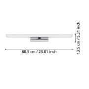 EGLO connect Smart LED-spegellampa Tabiano-Z, 60,5 cm, krom