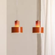 SIGMA Hänglampa Rif 2, tegelröd, 2 lampor, linjär, stål