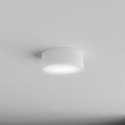 TEMAR LIGHTING Taklampa Cleo 200, vit, sensor, IP54, Ø 20 cm, metall