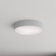 TEMAR LIGHTING Taklampa Cleo 400, grå, sensor, IP54, Ø 40 cm, metall