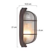 Steinhauer Taklampa Lisanne, brun, oval, metall, glas, E27