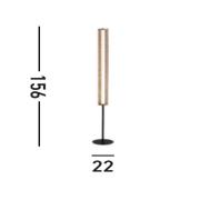 Searchlight Thread LED-golvlampa, guldfärgad, dimbar i 3 steg, stål