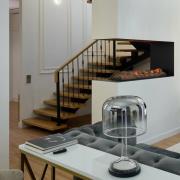 Maytoni LED-bordslampa Spirito, grå, glas, höjd 42 cm