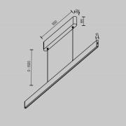 Maytoni LED-hänglampa Ephoria, vit, aluminium, längd 116 cm
