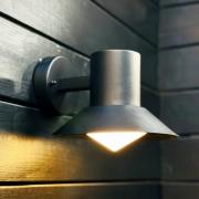 Dyberg Larsen utomhusvägglampa Venice, svart, Ø 20 cm