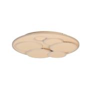 FISCHER & HONSEL LED-taklampa Dots, sandfärgad, Ø 50 cm, metall/akryl,...