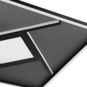 Brilliant LED-taklampa Hardy, längd 46 cm svart matt metall/tyg