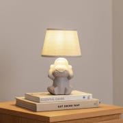 ONLI Bordslampa Monkey, grå, keramik, 28 cm hög, E14
