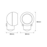 OSRAM LED-vägglampa SPYLUX, vit, sensor, batteri, mobil