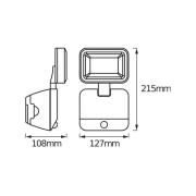 OSRAM utomhus LED-spot DOUBLE 1 lampa svart Sensor Batteri