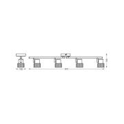 OSRAM takspotlights CORK, svart, 4 spotlights GU10-LED 927 dimbar