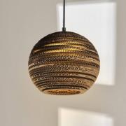 OSRAM Hänglampa BALL, brun, Ø 26 cm, wellpapp, E27