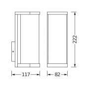 OSRAM utomhusvägglampa ENDURA CLASSIC TUBULAR, mörkgrå IP44