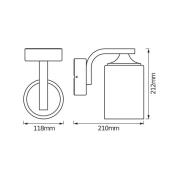 OSRAM utomhusvägglampa ENDURA CLASSIC LANTERN CYLINDER svart