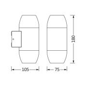 OSRAM utomhusvägglampa ENDURA CLASSIC CANNON antracit upp/ner