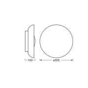 OSRAM taklampa ORBIS Milan, nickel, Ø 31 cm metall/glas