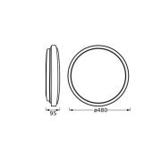 OSRAM LED-taklampa ORBIS LONDON, vit, Ø 48 cm, metall