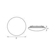 OSRAM LED-taklampa med sensor ORBIS IP44, Ø 30 cm, vit