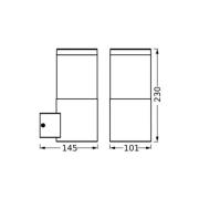 OSRAM utomhusvägglampa ENDURA CLASSIC EBRO, mörkgrå, IP44