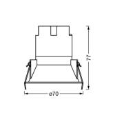 OSRAM LED-inbyggnadsspot TWIST, vit/silver, 830, Ø 7 cm, metall