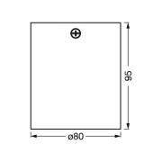 OSRAM takspotlight SQUARE, svart, 8 x 8 cm, metall, GU10