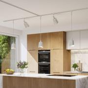 Paulmann lampskärm U-Rail Alvaro vit/krom DecoSystems