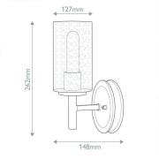 HINKLEY Vägglampa Collier, svart, stål, glas, E27