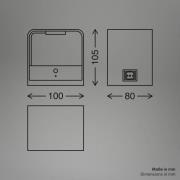 Briloner LED-vägglampa med batteri Barro, vit, bredd 8 cm, metall, sen...