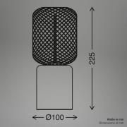 Briloner Bordslampa Rist, svart/roséguld, höjd 22 cm, metall