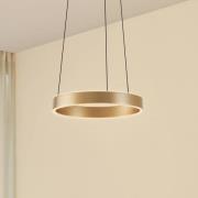 Lucande LED-hänglampa Tindra, Ø 40 cm, guld, dimbar
