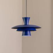 Luminex Hänglampa Plato, mörkblå, metall, Ø 38 cm, E27