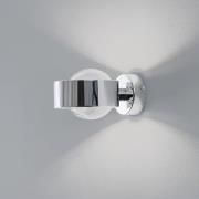 Argon Vägglampa Mado, stål kromfärgad, glas rökfärgad, 1 lampa