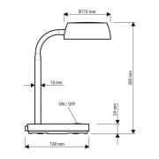 LED-skrivbordslampa MAULabby, blå, höjd 30 cm