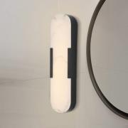 Searchlight LED-badrumsvägglampa Opaline, höjd 50 cm, svart, metall/ha...