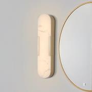 Searchlight LED-badrumsvägglampa Opaline Höjd 50 cm guldfärgad metall/...