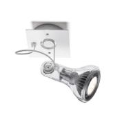 MARSET spotlight till vägg Atlas, 3 000 K, Ø 11 cm, transparent