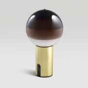 MARSET batteridriven bordslampa Dipping Light, brun/mässing, dimbar