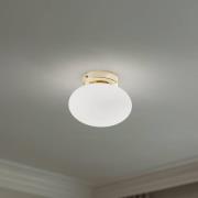 Domiluce Taklampa Ufo, guld/vit, Ø 18 cm, glas, G9
