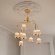 Nuura Aps Nuura LED-ljuskrona Asteea 9, Ø 66 cm, mässingsfärgad/klar