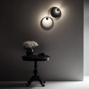 Knikerboker LED-vägglampa Pois, vit, Ø 25 cm, dimbar