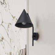 TK Lighting Vägglampa Cono, 1-lampa, svart, E27