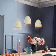 Schöner Wohnen hänglampa Traventa, 3 lampor, beige, E27