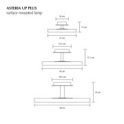 UMAGE LED-taklampa Asteria UP PLUS, antracit Ø 31 cm CCT