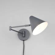 Trio Lighting Vägglampa Cosima, antracit, utskjutande del 54 cm, metal...