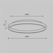 Maytoni LED-taklampa Orign, Ø 41 cm, svart, metall/sten