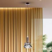 Schuller Valencia LED-hänglampa Scarlett, silverfärgad, Ø 18 cm, glas