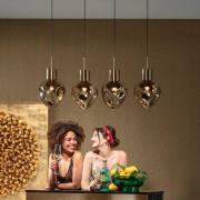 KARE hänglampa Supernova, bärnsten, 110 cm, E27